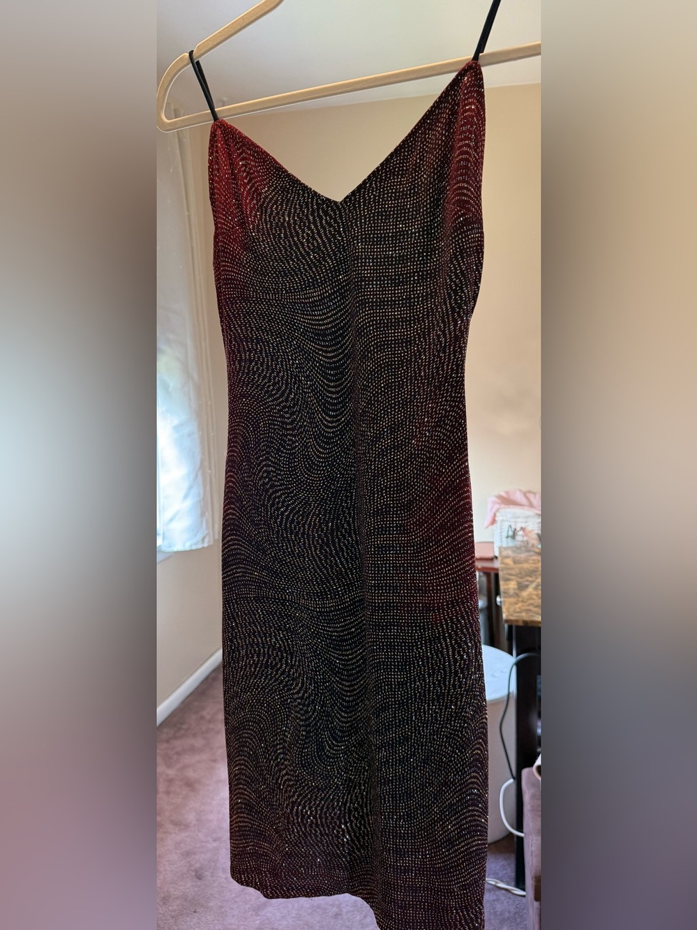 Jessica McClintock Sexy Y2K Metallic Dress